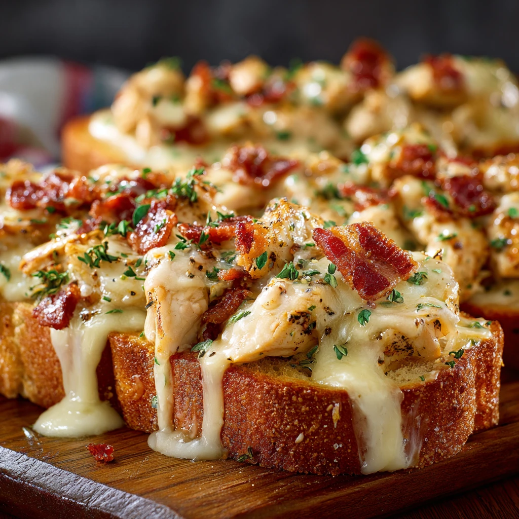 Chicken Alfredo Texas Toast