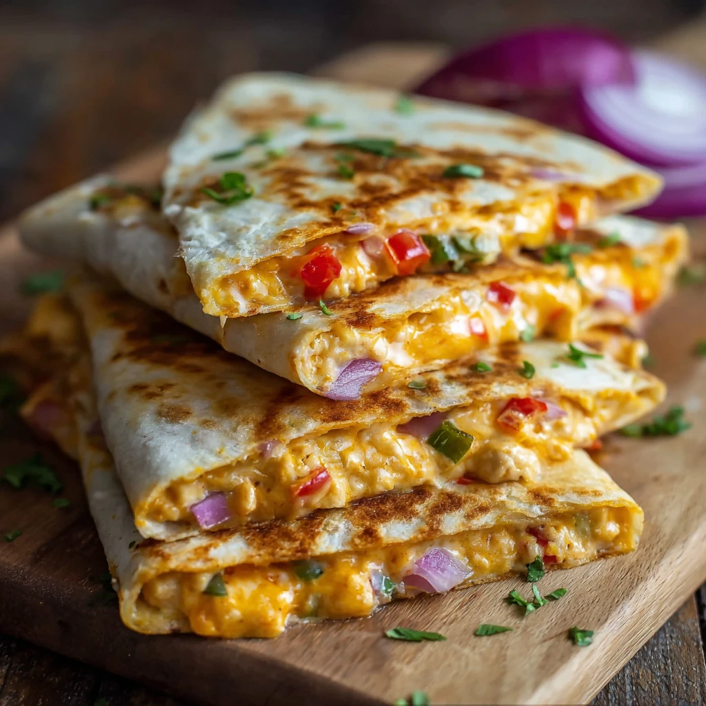 Chickpea Cheddar Quesadillas