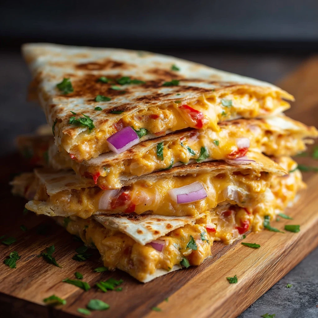 Chickpea Cheddar Quesadillas