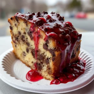 Chocolate Chip Cake with Glossy Fudge Frosting | Bakery-Style Bliss