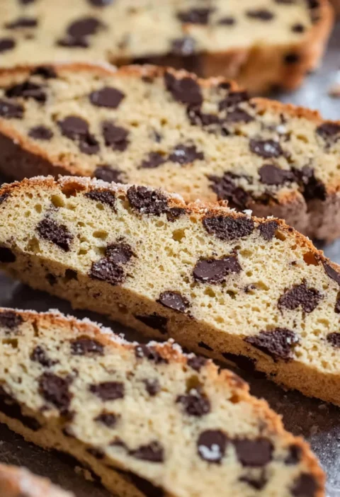 Chocolate Chip Sourdough Biscotti