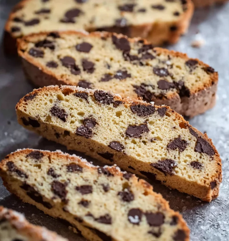 Chocolate Chip Sourdough Biscotti