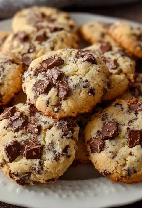 Chocolate Chip Toffee Shortbread Cookies