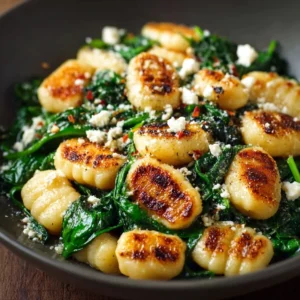 Creamy Gnocchi with Spinach and Feta