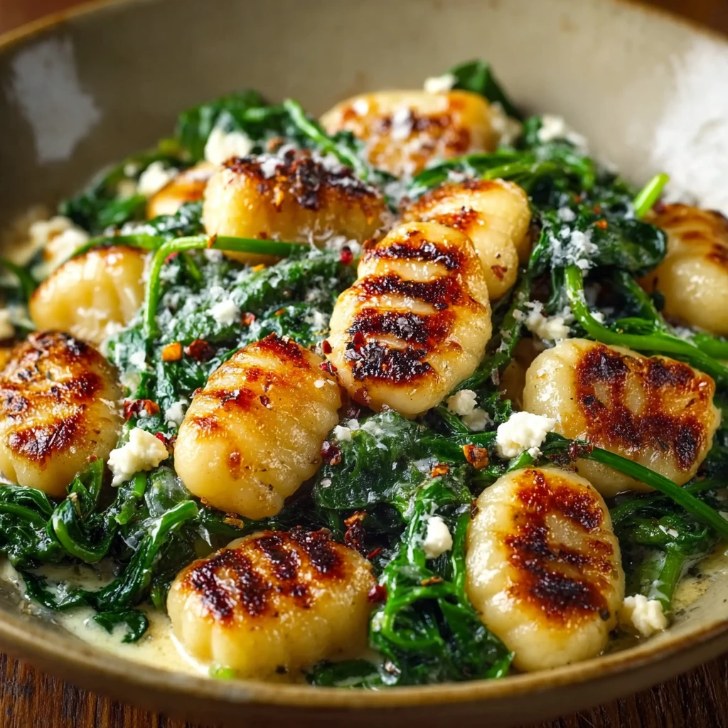Creamy Gnocchi Spinach Feta