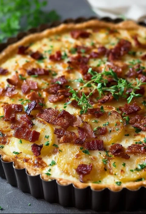 Creamy Irish Potato Pie Crispy Bacon Delight
