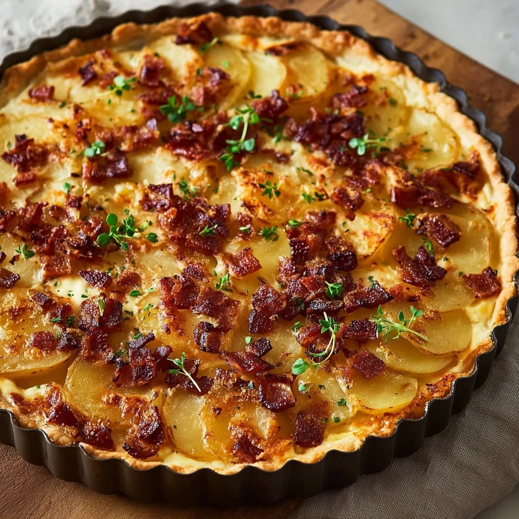 Creamy Irish Potato Pie Crispy Bacon Delight