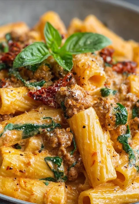 Creamy Italian Sausage Rigatoni Onepot 30min Tomato Cream
