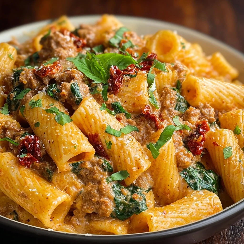 Creamy Italian Sausage Rigatoni Onepot 30min Tomato Cream