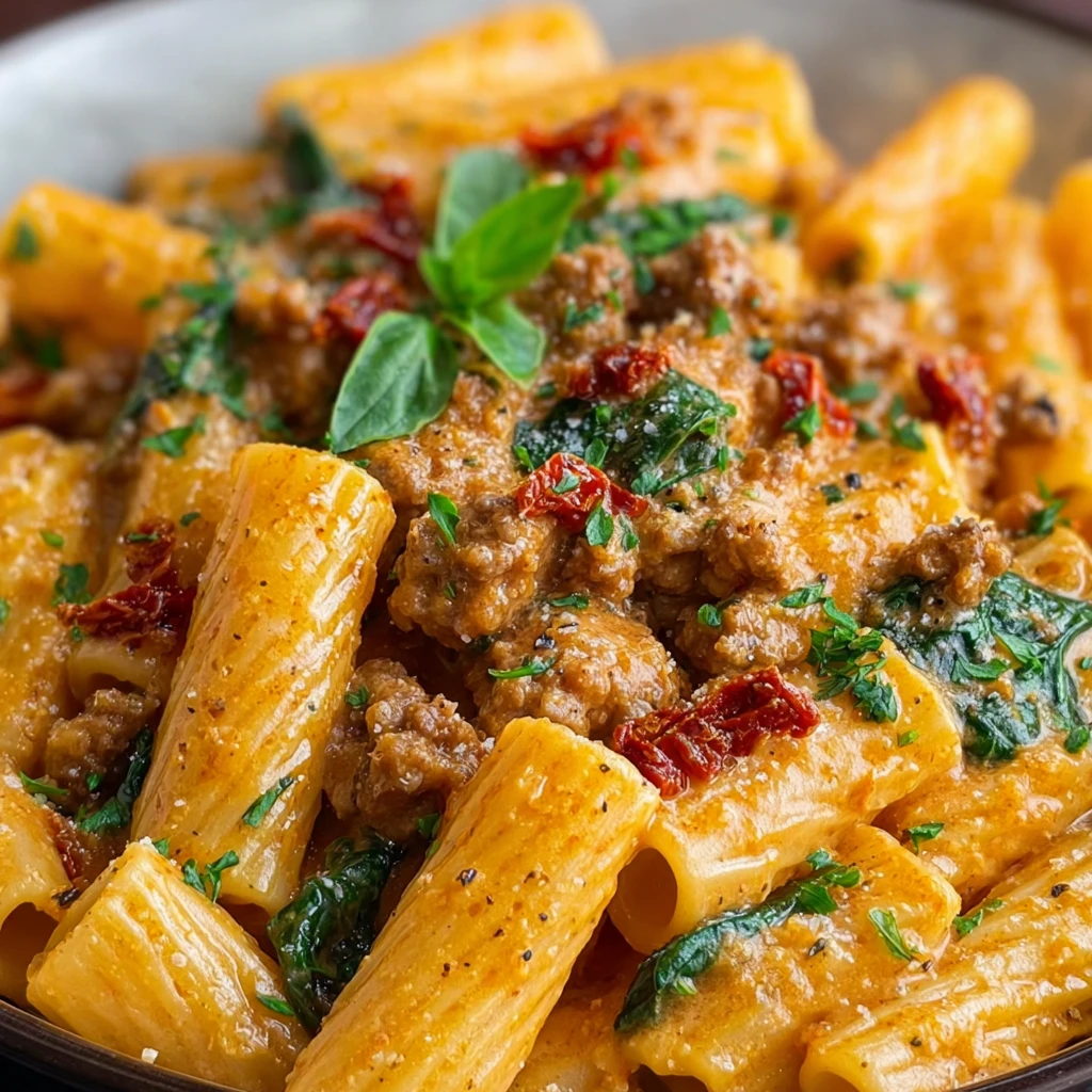 Creamy Italian Sausage Rigatoni Onepot 30min Tomato Cream