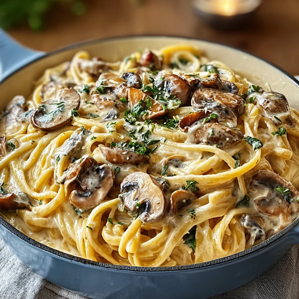 Creamy Tuscan Mushroom Pasta Skillet Cozy Comfort Minutes
