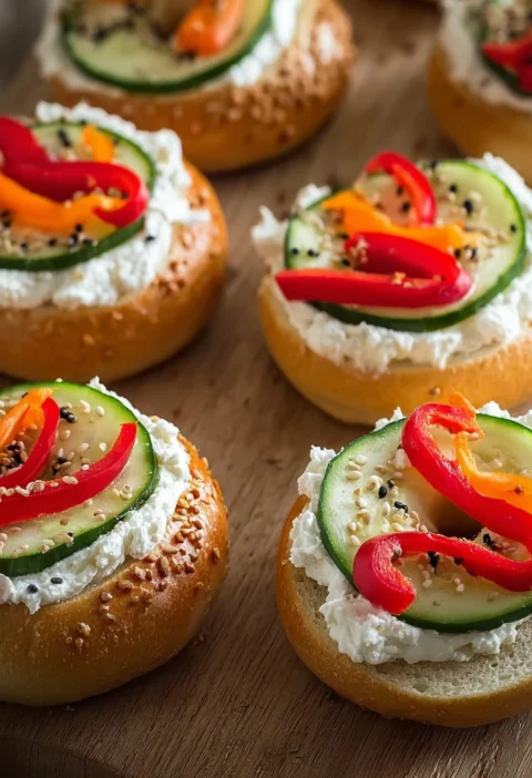 Delicious Mini Bagel Sandwiches Gourmet Home