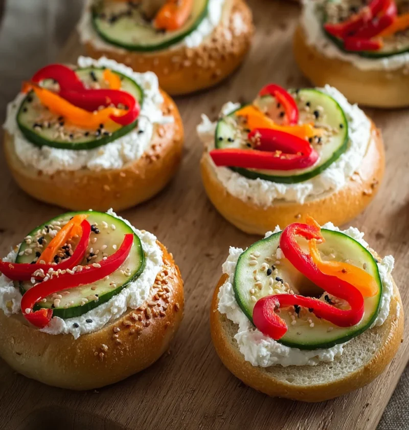 Delicious Mini Bagel Sandwiches Gourmet Home