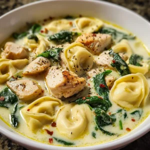 Discover the Comfort of Creamy Chicken Tortellini Soup Today!