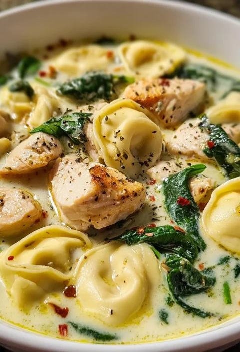 Discover Comfort Creamy Chicken Tortellini Soup Today