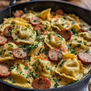 Discover the Creamy Pierogi and Turkey Sausage Skillet: A Quick Comfort Food Delight!
