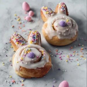 Easter Bunny Cinnamon Rolls
