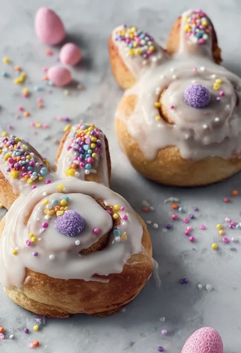 Easter Bunny Cinnamon Rolls
