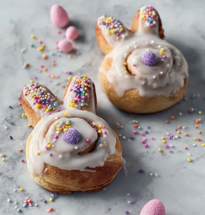 Easter Bunny Cinnamon Rolls
