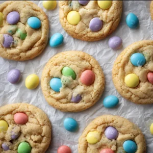 Easter Bunny M&M Cookies (Pastel Spring Chewy Festive)