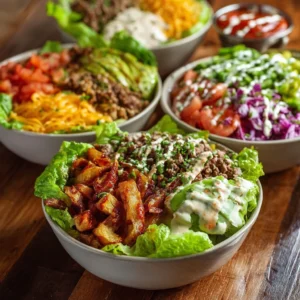 Easy Burger Bowls (Low Carb Cheeseburger Salad Special Sauce)
