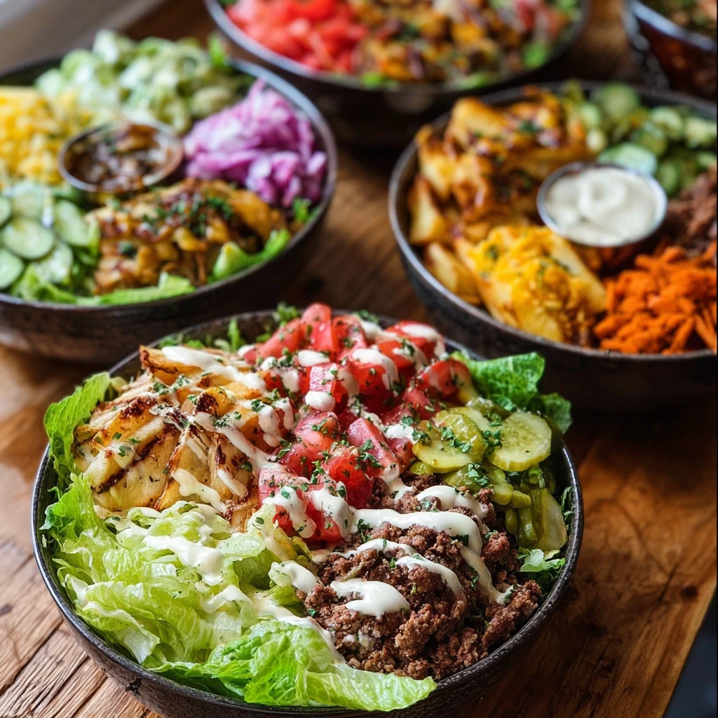 Burger Bowls Low Carb Cheeseburger Salad Special Sauce