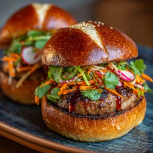 Garlic Lamb Smash Burgers