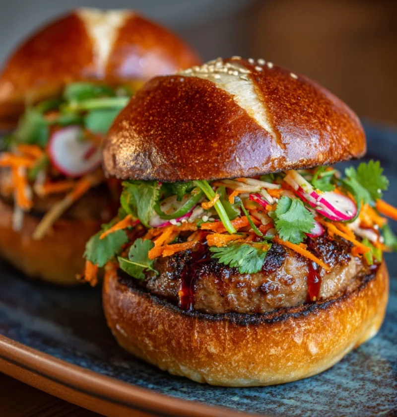 Garlic Lamb Smash Burgers