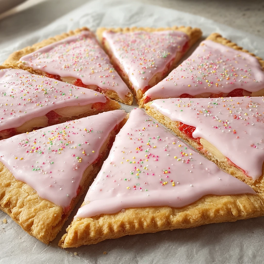 Giant Strawberry Pop Tart Pizza Amazing Dessert Secrets