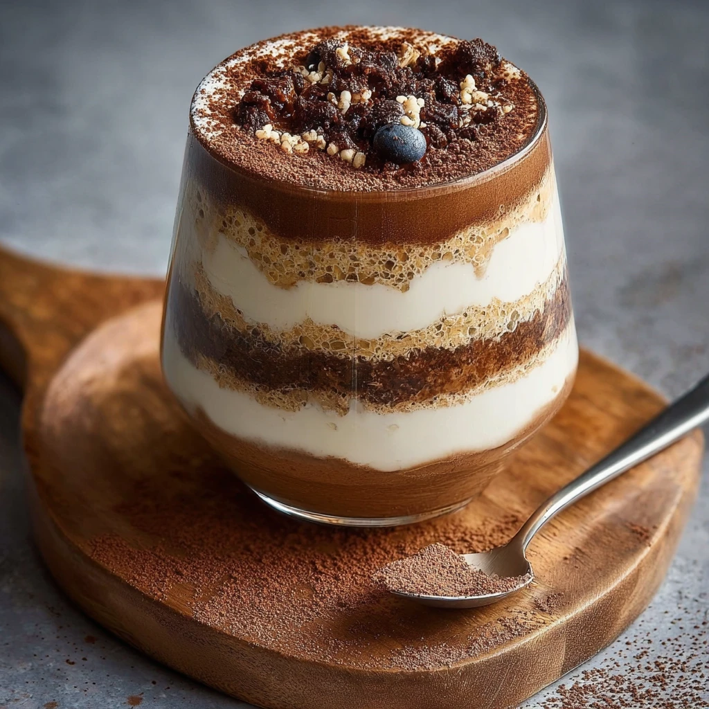 High Protein Tiramisu Overnight Oats