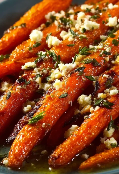 Honey Garlic Roasted Carrots