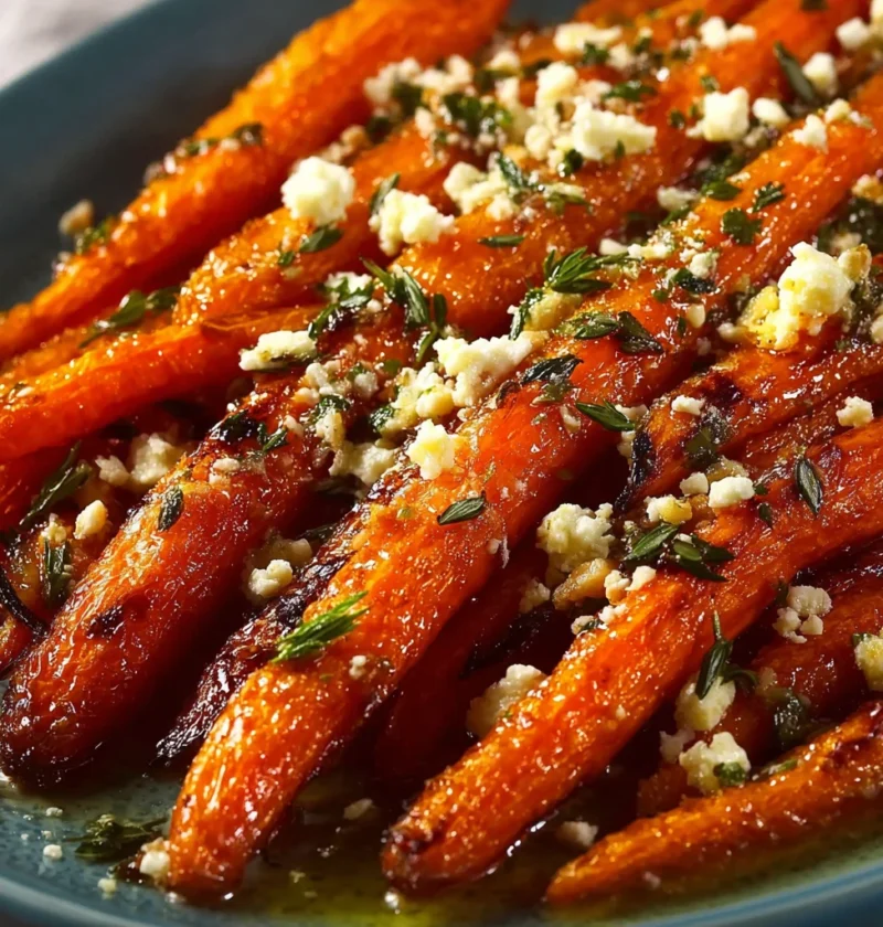 Honey Garlic Roasted Carrots