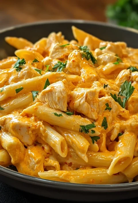 Indulge Buffalo Chicken Alfredo Pasta Feast