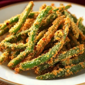 Indulge in Crispy Fried Green Beans with Sea Salt & Chili Flakes