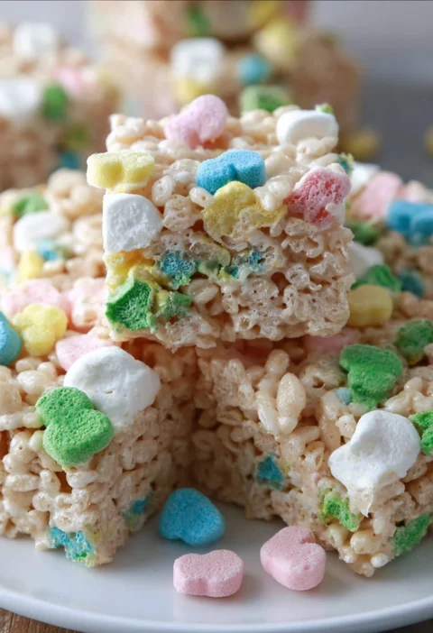Lucky Charms Marshmallow Rice Krispie Treats 4ingredient Patricks