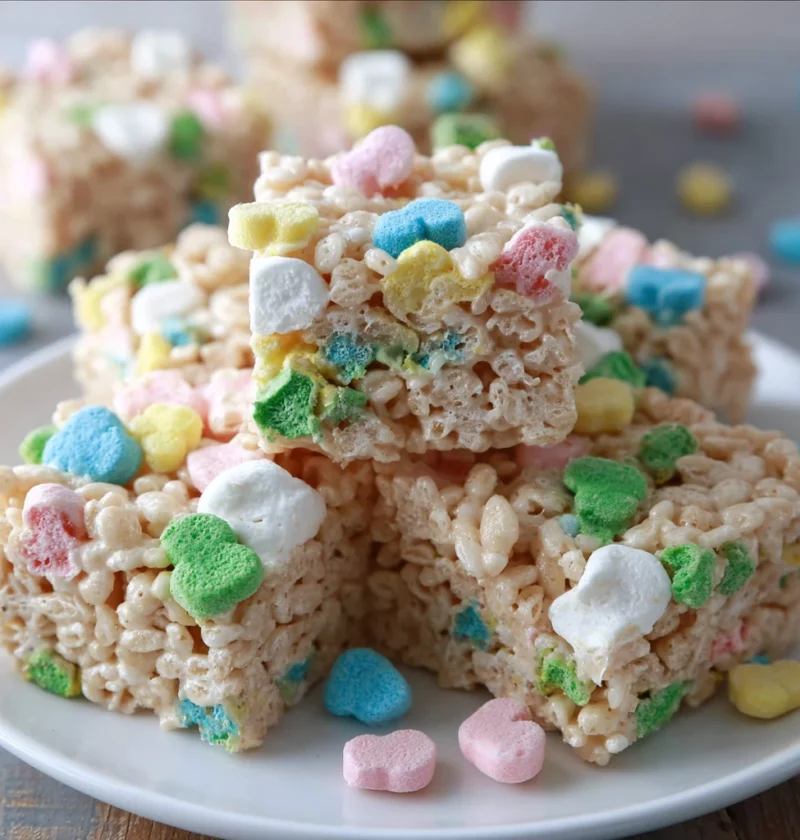 Lucky Charms Marshmallow Rice Krispie Treats 4ingredient Patricks