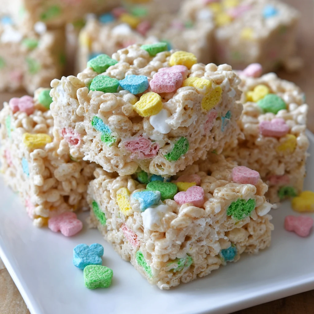Lucky Charms Marshmallow Rice Krispie Treats 4ingredient Patricks