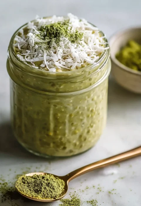 Matcha Coconut Overnight Oats