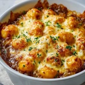 Mouthwatering Baked French Onion Gnocchi