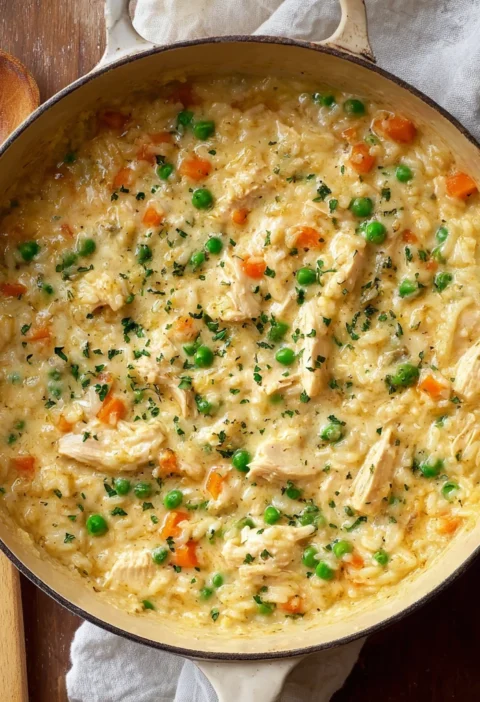 Onepot Creamy Chicken Rice Casserole