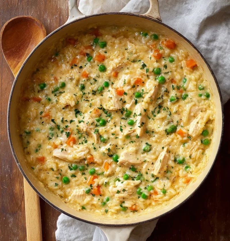 Onepot Creamy Chicken Rice Casserole