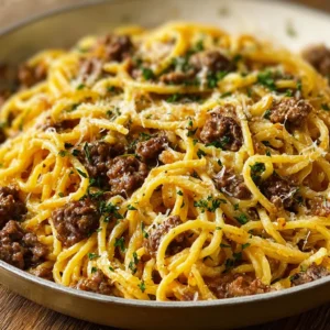 One-Pot Creamy Beef Garlic Butter Pasta (30-Min Ground Beef Dinner)