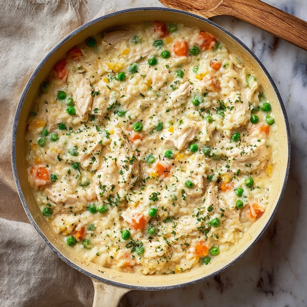 Onepot Creamy Chicken Rice Casserole