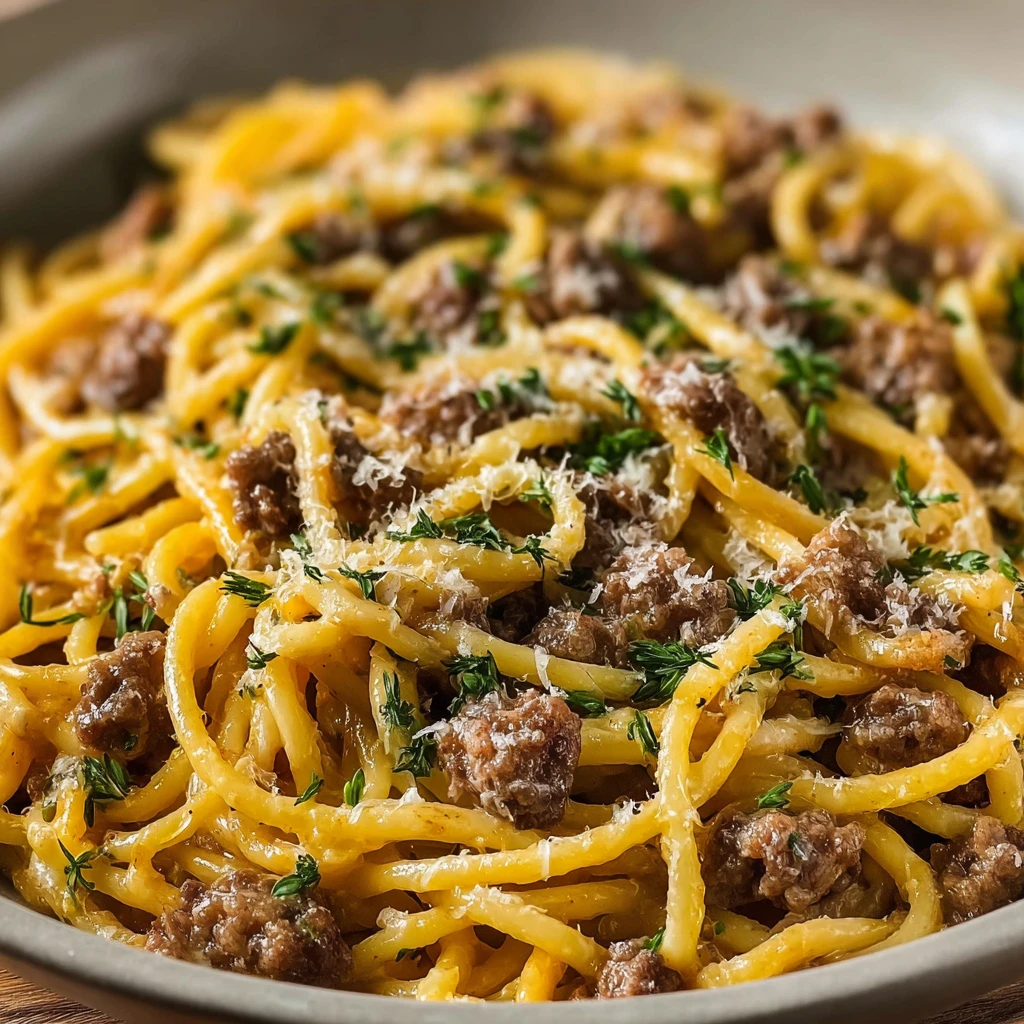 Onepot Creamy Beef Garlic Butter Pasta 30min Ground