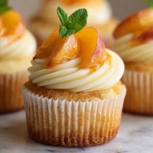 Peach & Honey Cheesecake Cupcakes – Creamy, Fruity, and Naturally Sweet Mini Desserts