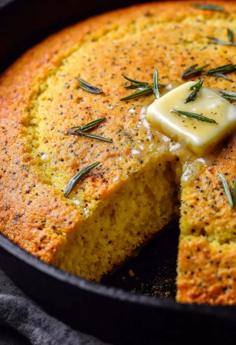 Skillet Sourdough Discard Cornbread