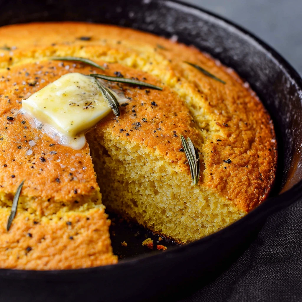 Skillet Sourdough Discard Cornbread