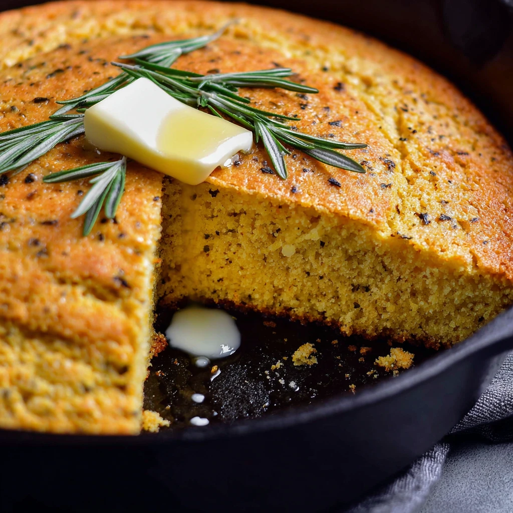 Skillet Sourdough Discard Cornbread