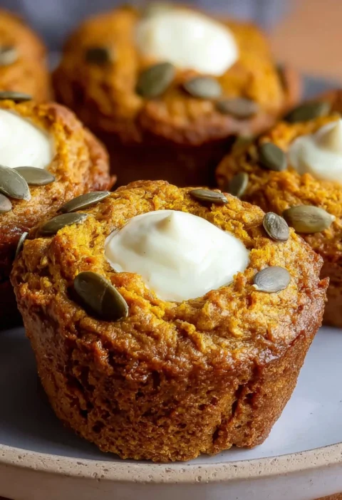 Sourdough Pumpkin Cream Cheese Muffins
