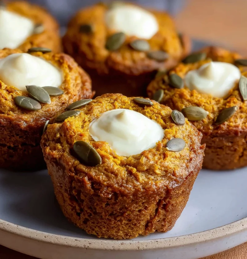 Sourdough Pumpkin Cream Cheese Muffins